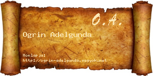 Ogrin Adelgunda névjegykártya